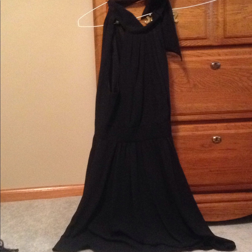 Express Polyester Black Dress - image 2